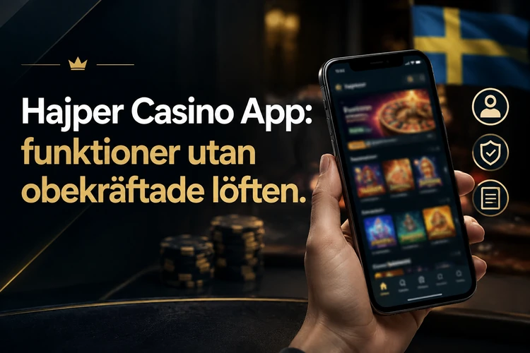 Hajper Casino App: funktioner utan obekräftade löften