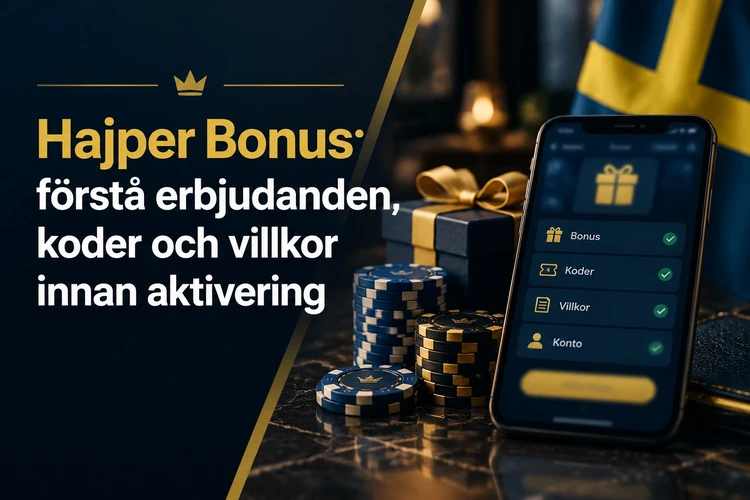 Hajper Bonus: förstå erbjudanden, koder och villkor innan aktivering