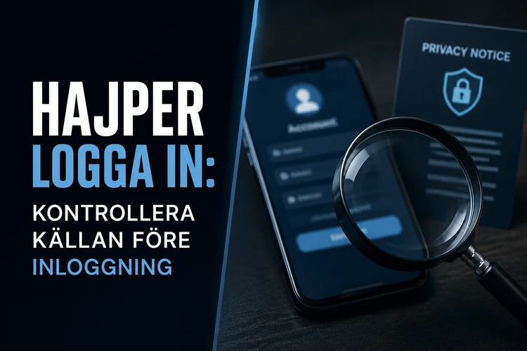 Hajper Logga In: kontrollera källan före inloggning
