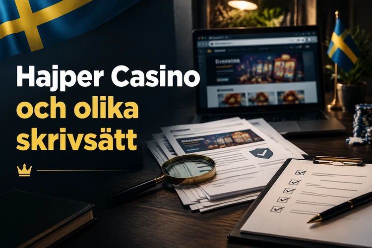 Hajper Casino och olika skrivsätt