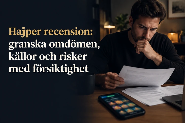 Hajper recension: granska omdömen, källor och risker med försiktighet