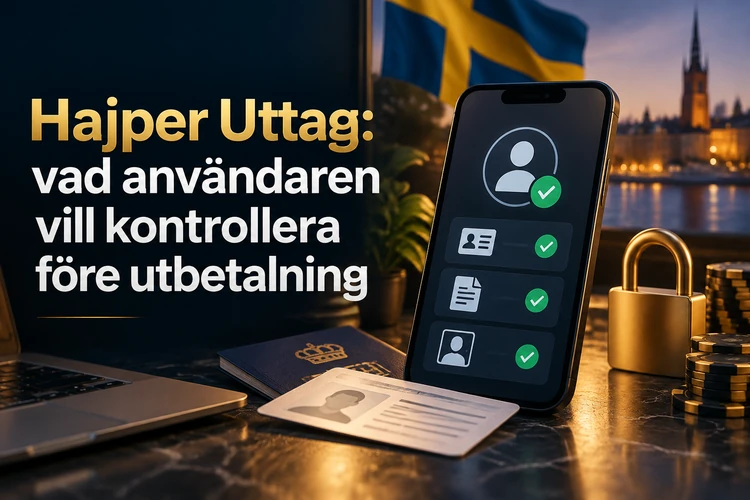 Hajper Uttag: vad användaren vill kontrollera före utbetalning